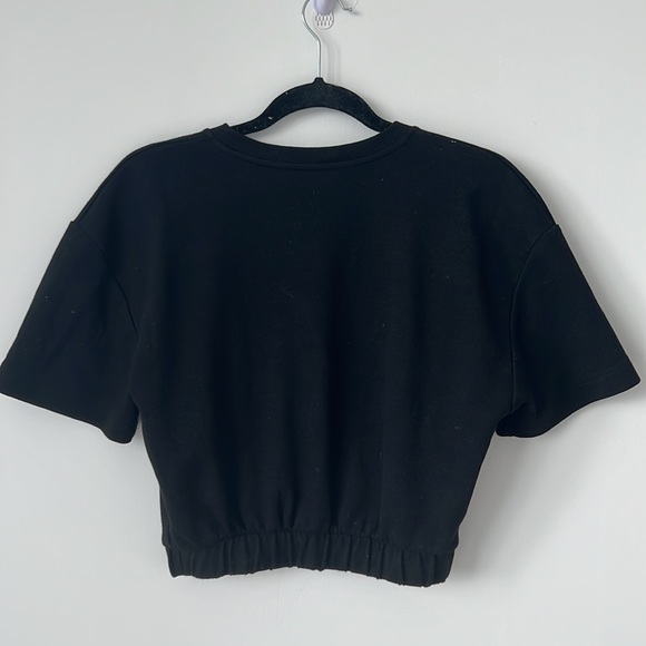 ZARA Cropped Short-Sleeved Sweatshirt - Picture 4 of 5